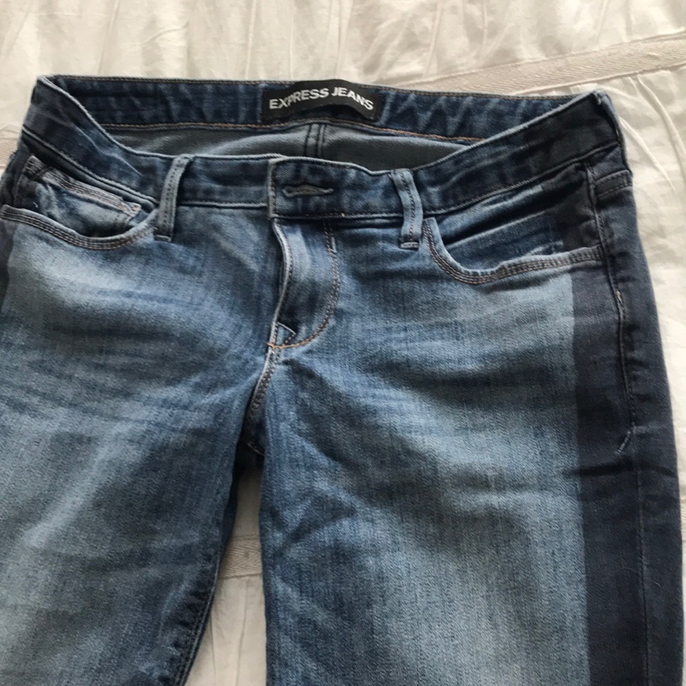 Ankle Skinny Stella Lowrise jeans w blue stripe